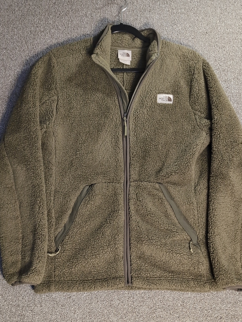 The North Face Cabin Fleece Campshire Full-Zip Jacket Size Small in Olive Green - Picture 2 of 12